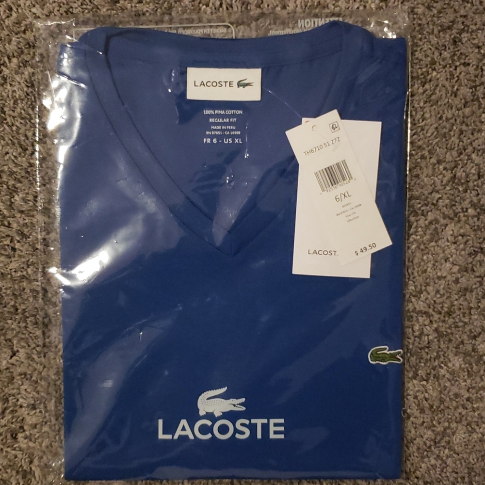 Lacoste vee neck tee-shirt